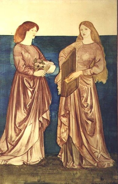 Św.Dorotka i Św.Cecylia autorstwa Edward Coley Burne Jones