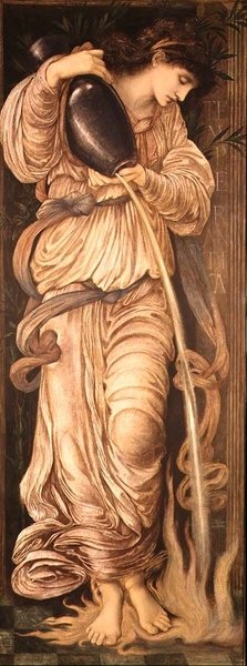 Temperance, c.1867 (media mieszane) autorstwa Edward Coley Burne Jones