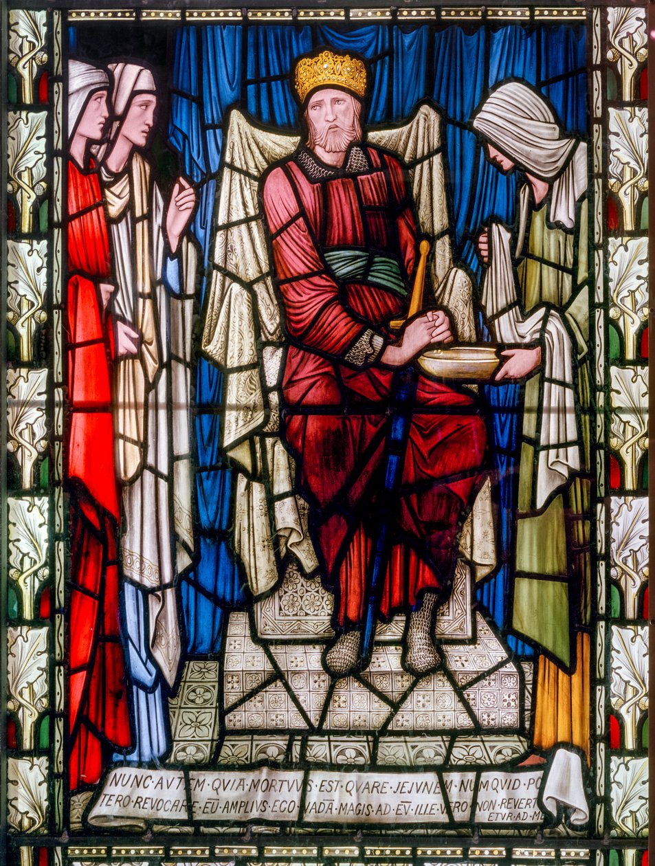 David pocieszony, c.1896 (witraże) autorstwa Edward Coley Burne Jones