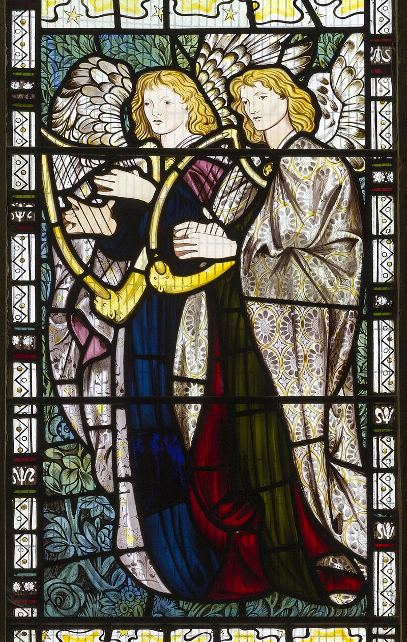 Muzyczne Anioły, 1865 autorstwa Edward Burne Jones