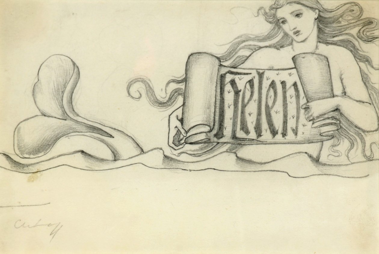 Studium dla Heleny, ok.1880 autorstwa Edward Burne Jones
