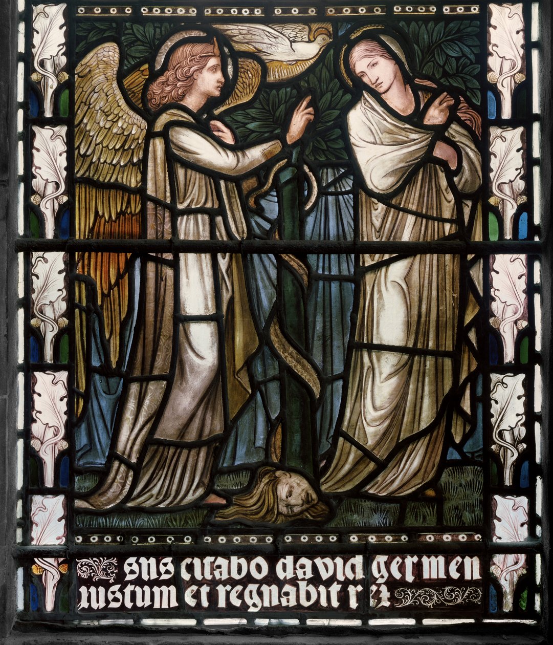 Zwiastowanie, 1876 (witraż) autorstwa Edward Burne Jones