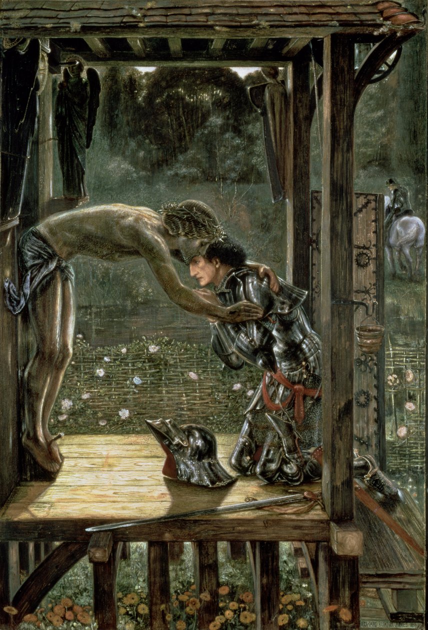 Rycerz Miłosierny, 1863 autorstwa Edward Burne Jones