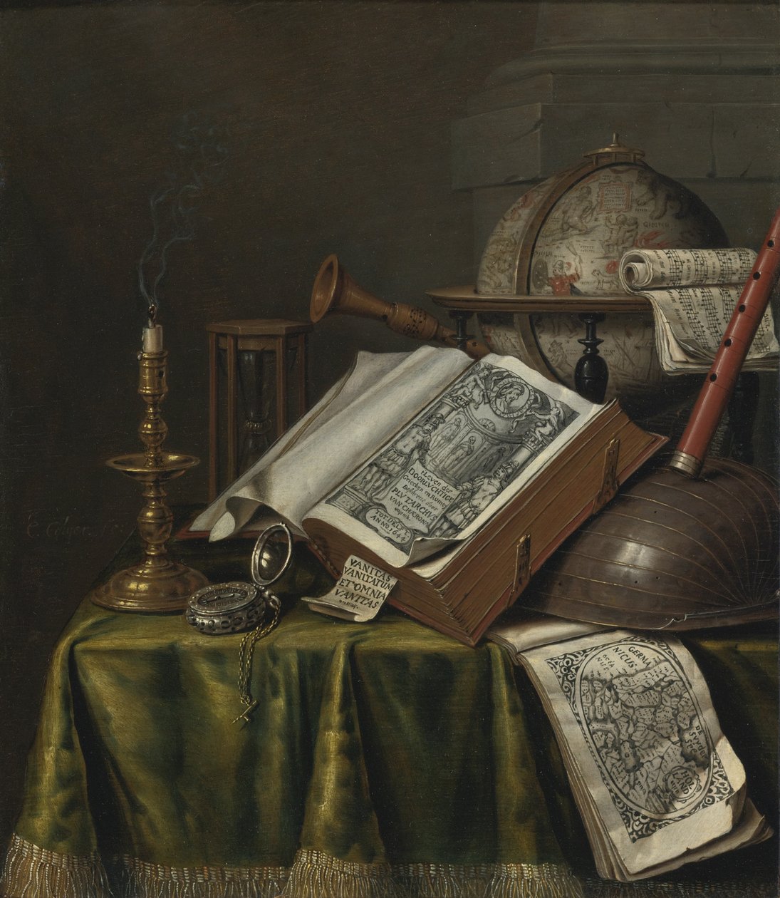 Martwa natura Vanitas autorstwa Edward Collier