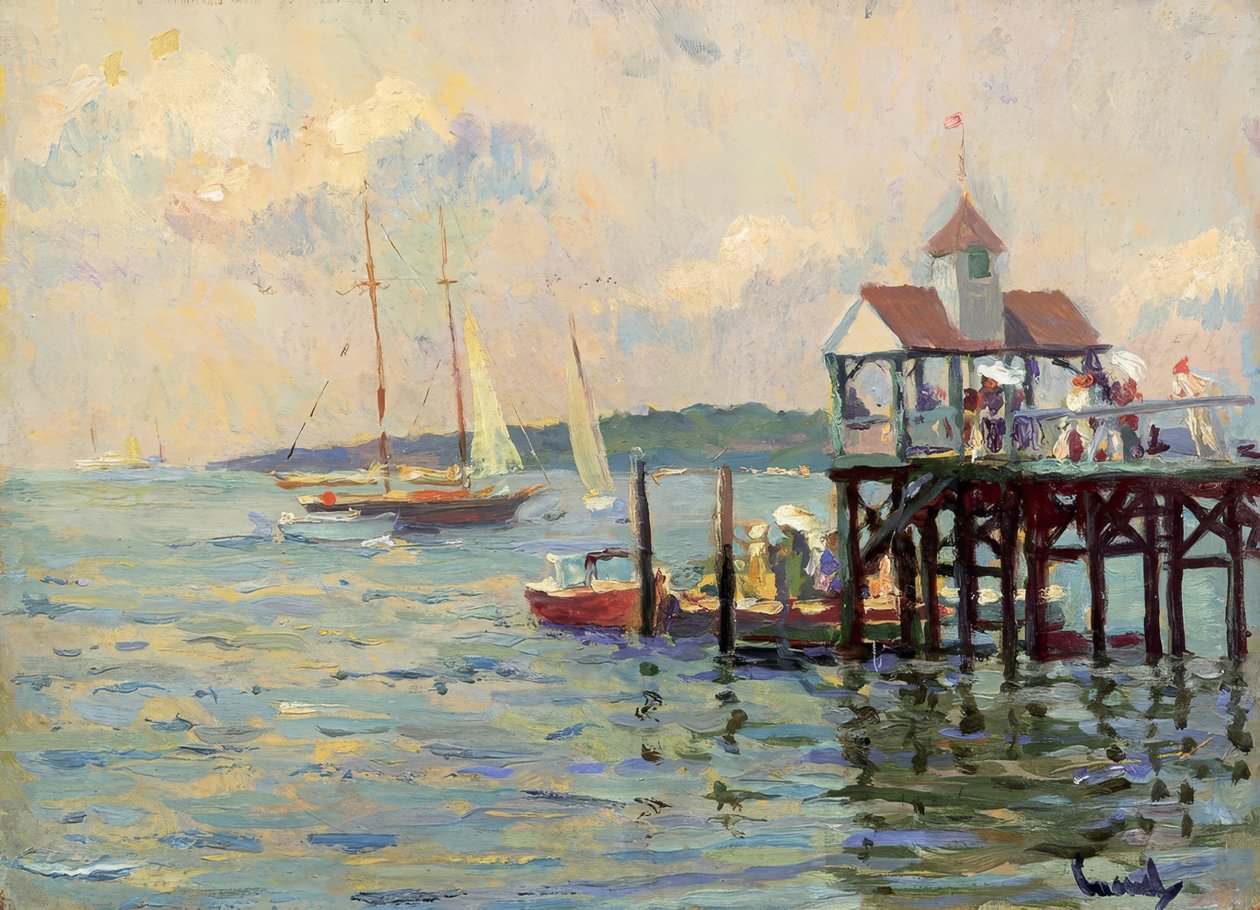 Nabrzeże na jeziorze autorstwa Edward Cucuel