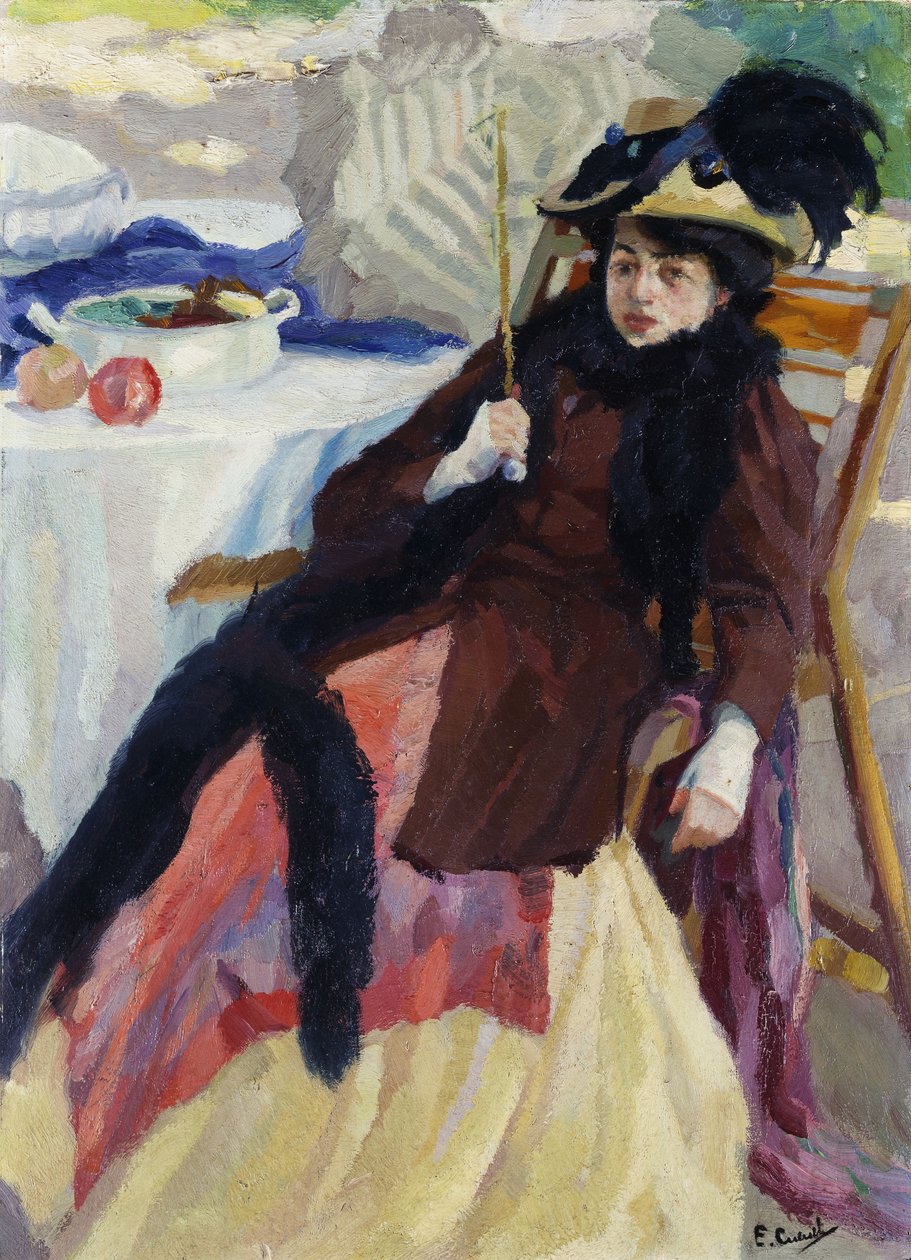 Dama z parasolem autorstwa Edward Cucuel