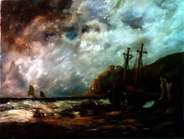 Scena przybrzeżna autorstwa Edward Duncan