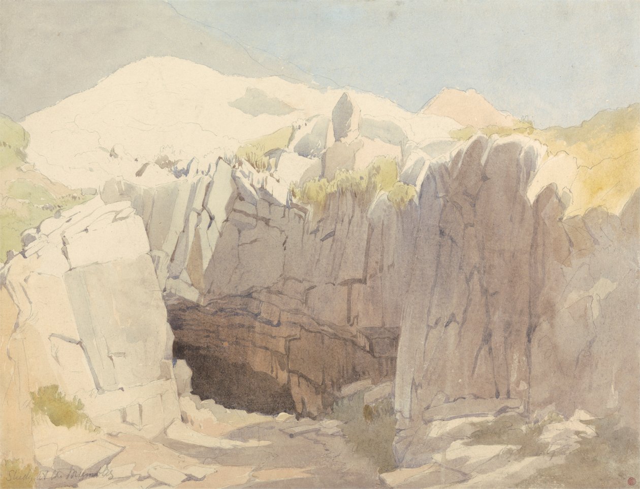 Studium skał w Mumbles autorstwa Edward Duncan
