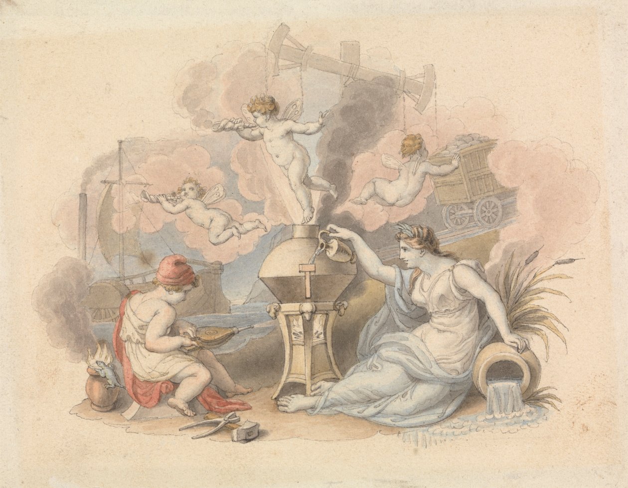 Alegoria pary autorstwa Edward Francis Burney