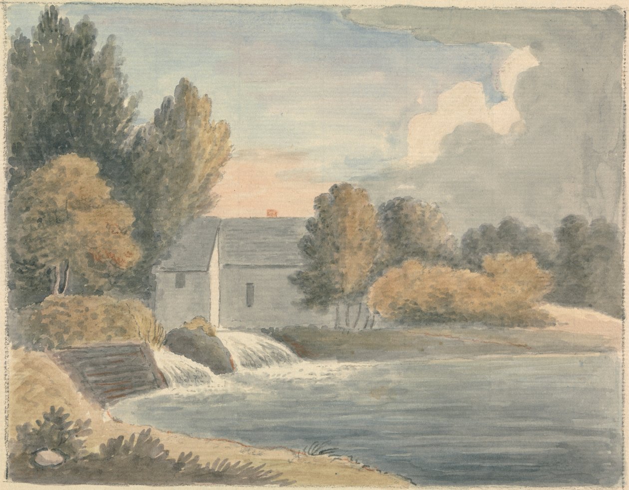 Młyn w Bathampton autorstwa Edward Francis Burney