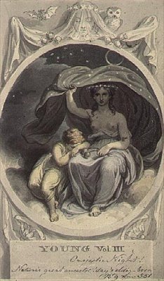 Majestatyczna noc (rysunek) autorstwa Edward Francis Burney