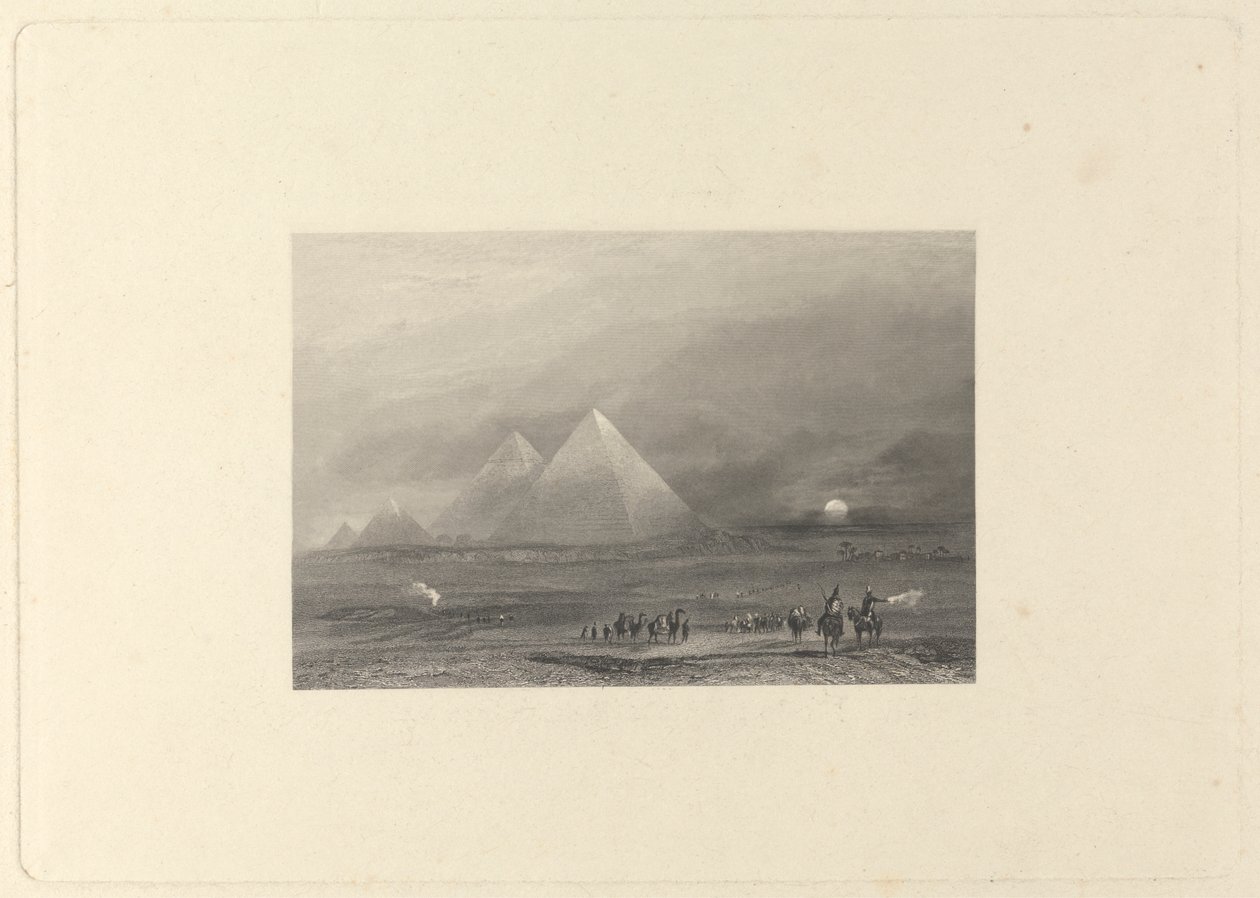 Egito, as Pirâmides de Ghizehpolish autorstwa Edward Francis Finden