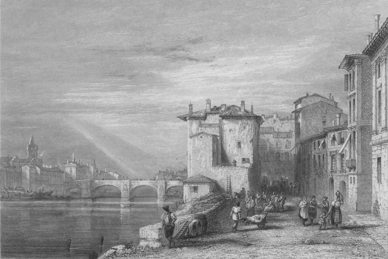 Werona, 1832. autorstwa Edward Francis Finden