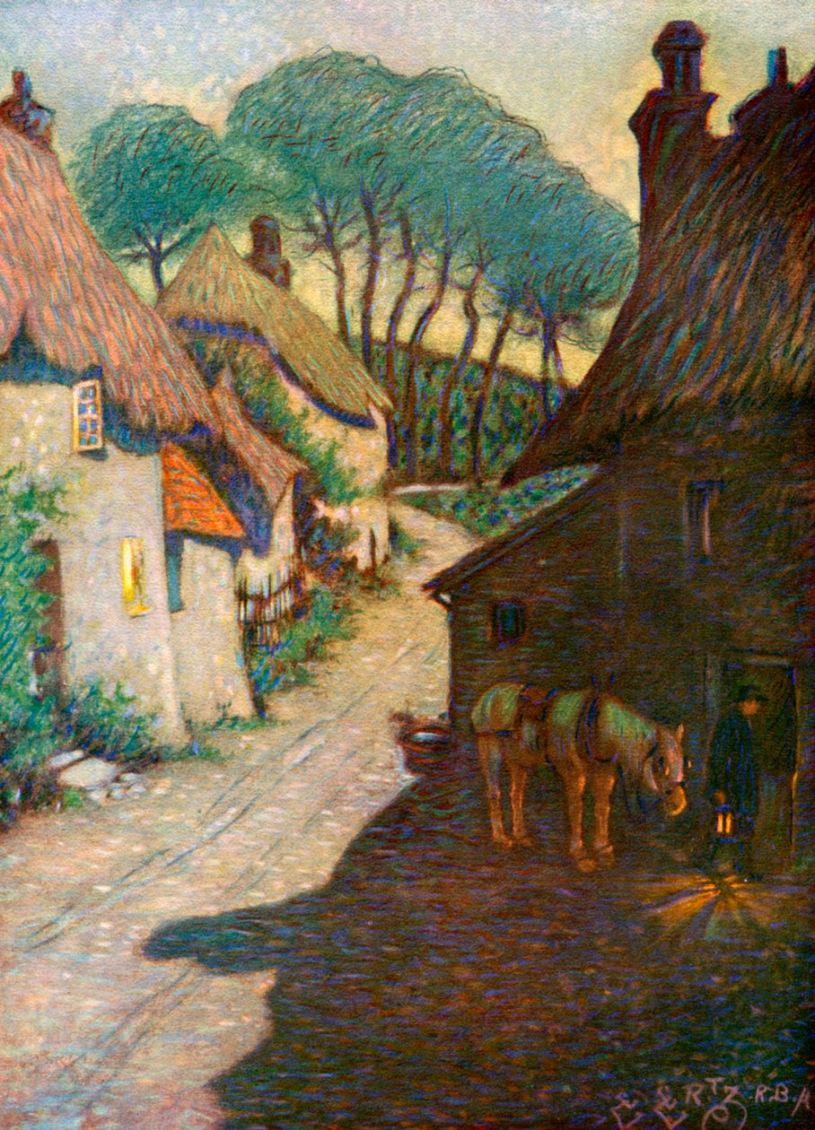 Wioska Thurlestone, South Devon, 1924-1926 autorstwa Edward Frederick Ertz