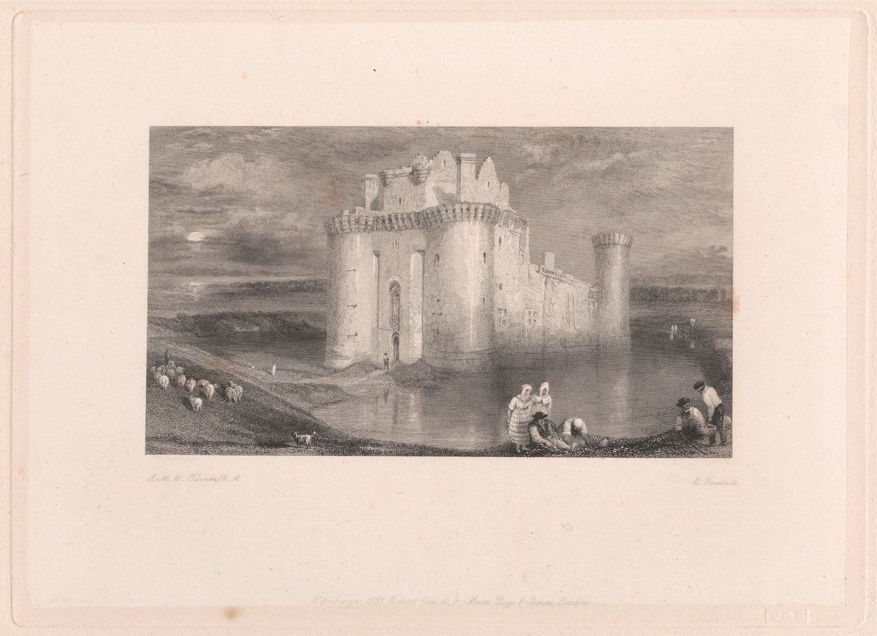 Zamek Caerlaverock autorstwa Edward Goodall