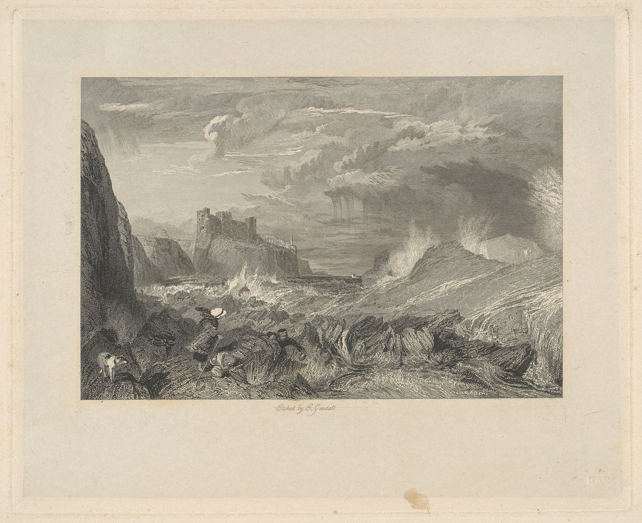 Zamek Tantallon autorstwa Edward Goodall