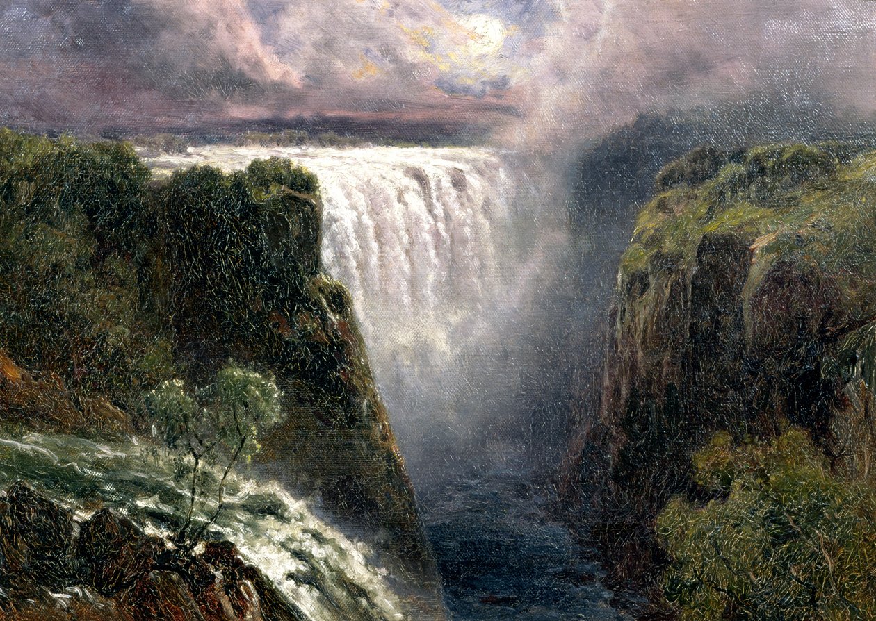 Widok na Wodospady Wiktorii autorstwa Edward Henry Holder