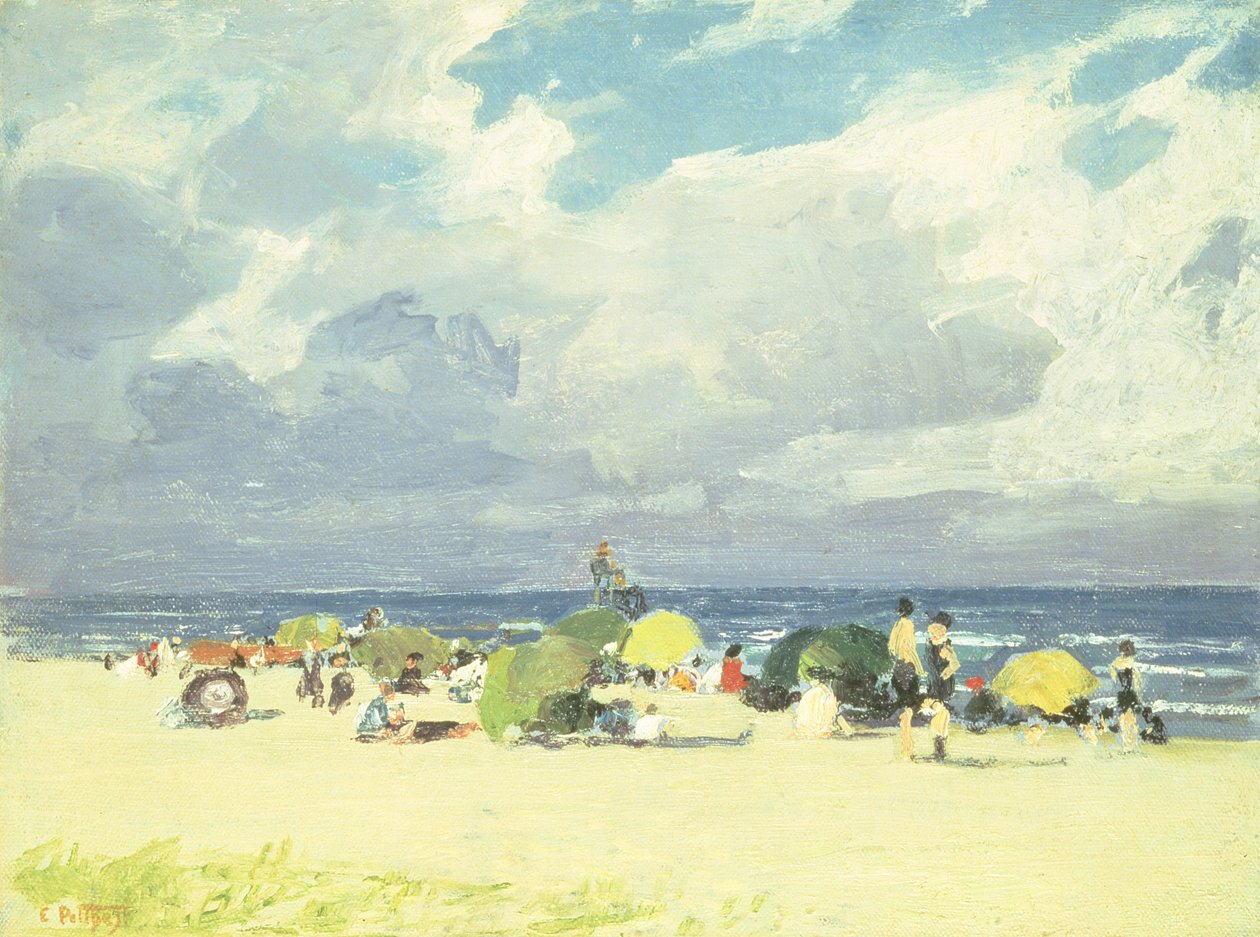 Fioletowa scena na plaży autorstwa Edward Henry Potthast