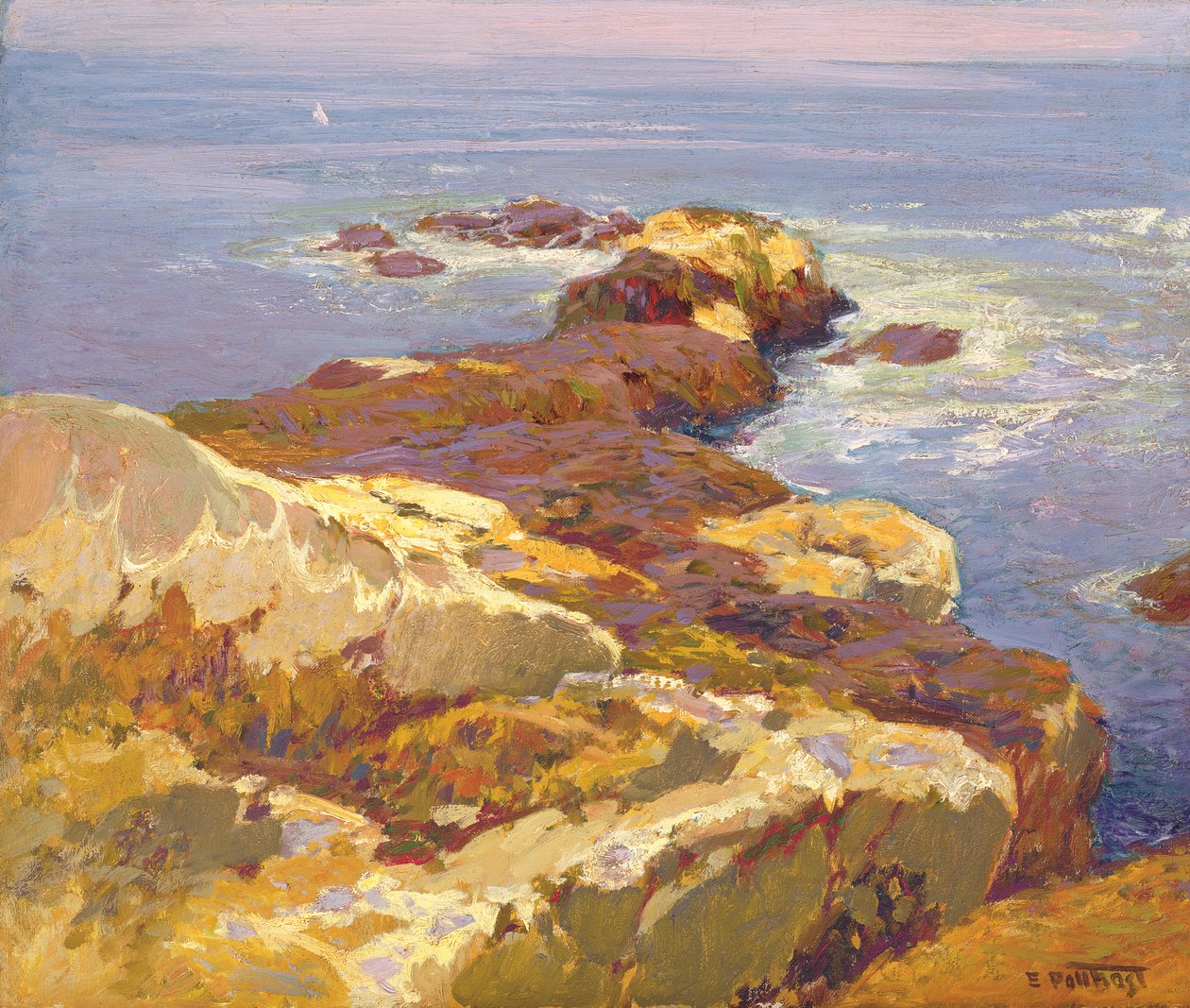 Skały i morze autorstwa Edward Henry Potthast