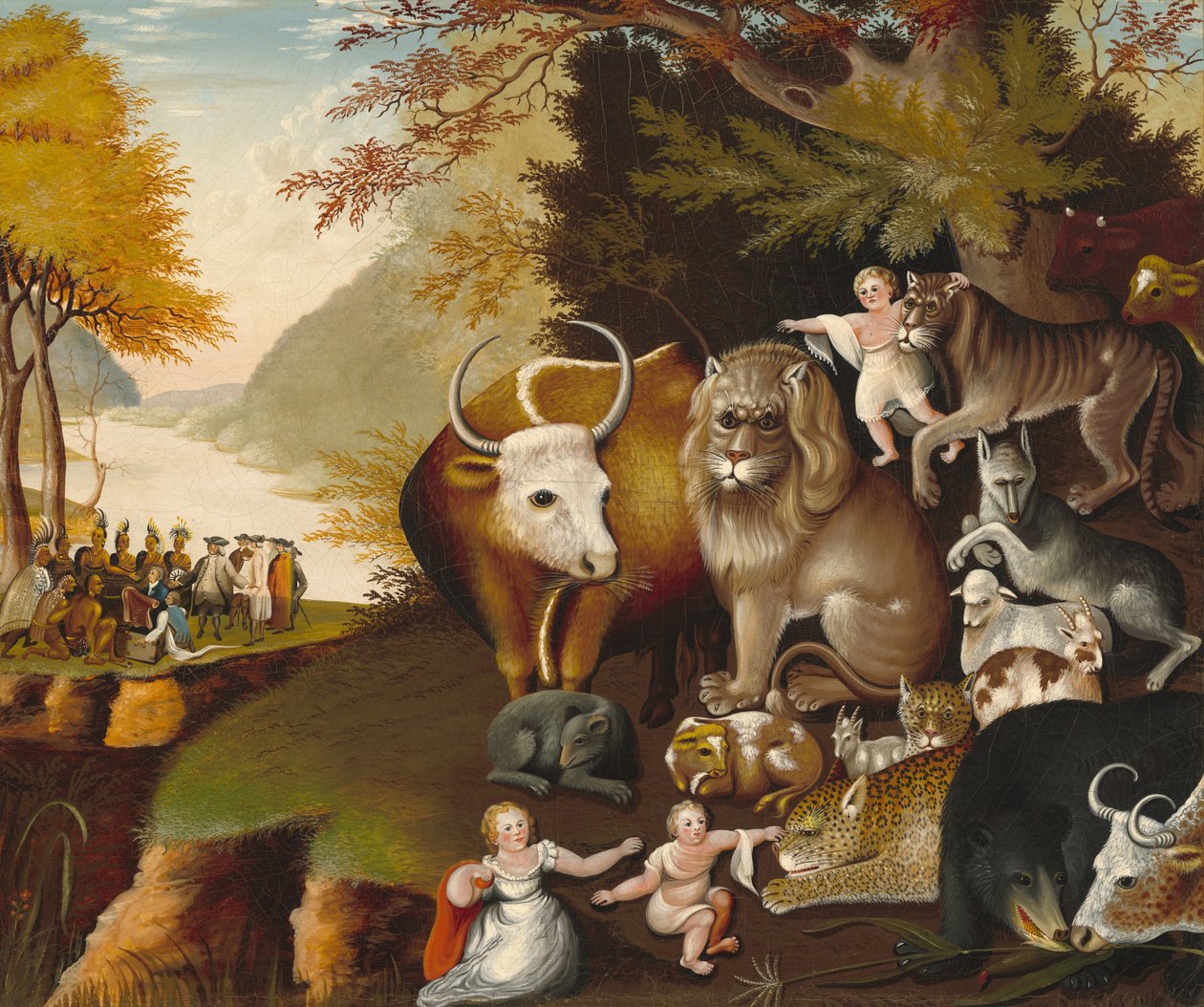 Królestwo pokoju, ok. 1834. autorstwa Edward Hicks