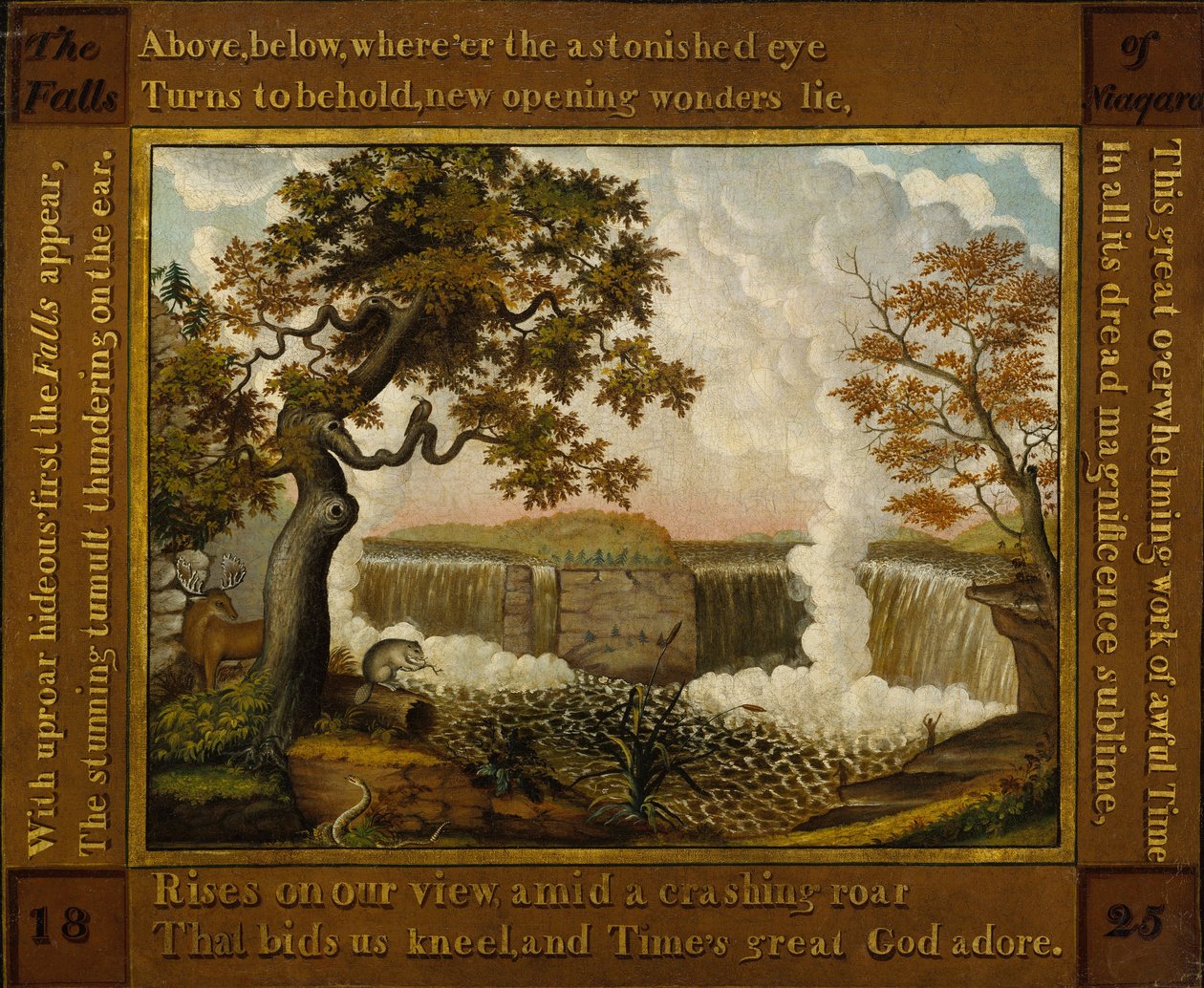 Wodospady Niagary, ca. 1825. autorstwa Edward Hicks