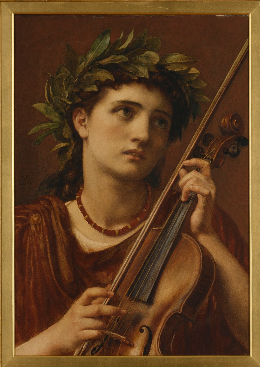 Muzyka, Niebiańska Panna, 1889 autorstwa Edward John Poynter