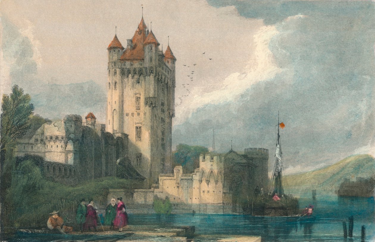 Gotyckie wieże Ellfeld, ok. 1834. autorstwa Edward John Roberts