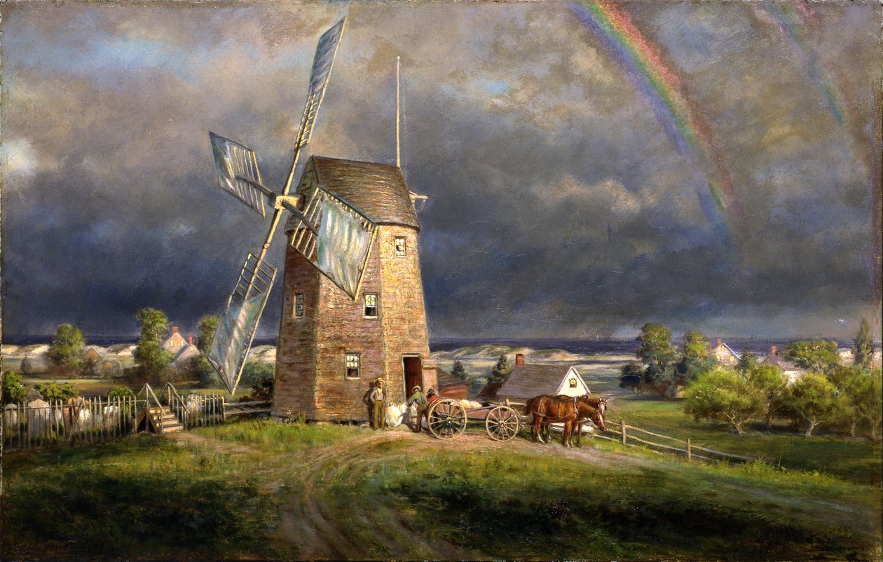 Old Hook Mill, Easthampton, ca. 1880. autorstwa Edward Lamson Henry