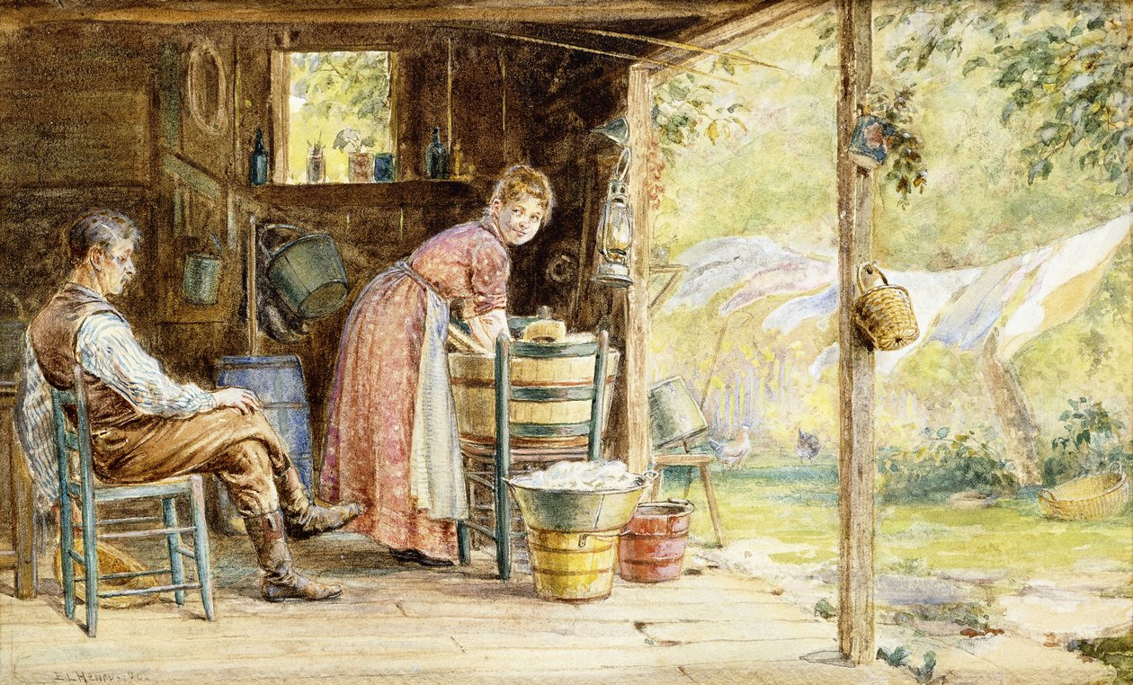 Dzień prania, 1890 autorstwa Edward Lamson Henry
