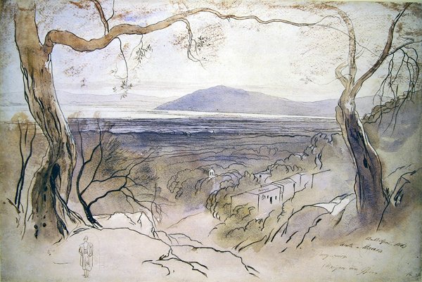 Widok na Lewkas, Wyspy Jońskie autorstwa Edward Lear