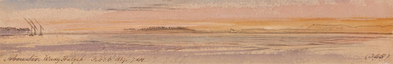 Abu Seer, Wady Halfeh autorstwa Edward Lear