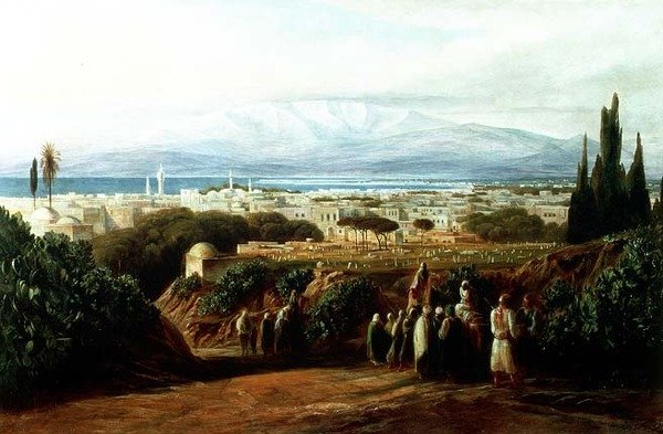 Miasto z cmentarzem autorstwa Edward Lear