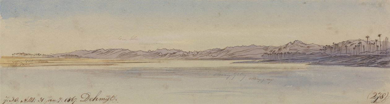 Dehmyt, 7:30, 31 stycznia 1867 r. (278) autorstwa Edward Lear