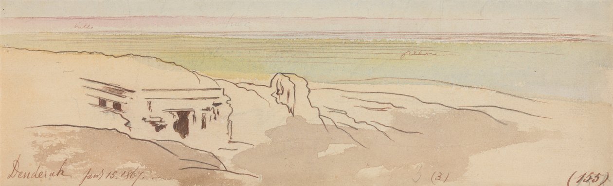 Dendera, 15 stycznia 1867 r. (155) autorstwa Edward Lear