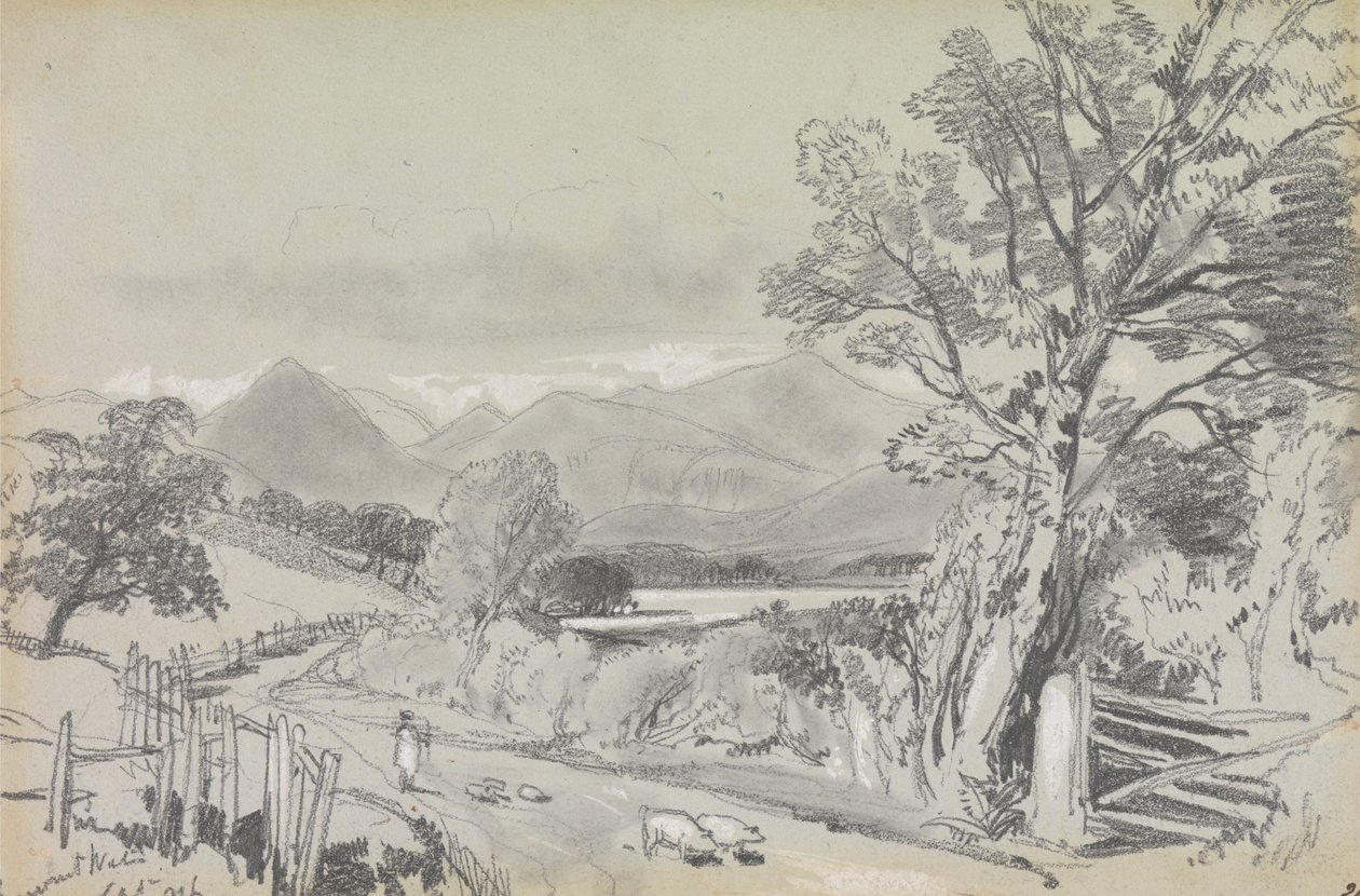 Derwentwater, wrzesień 1836 r. autorstwa Edward Lear