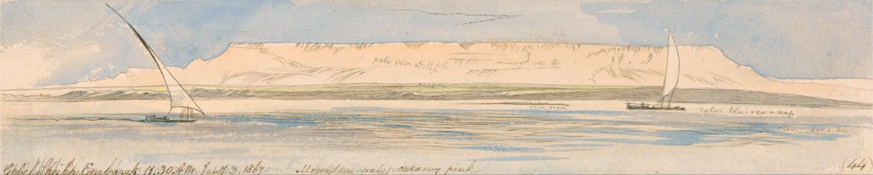 Gebel Sheikh Embarak autorstwa Edward Lear