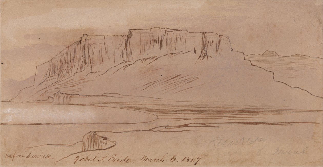 Gebel Sheikh Eredi, przed wschodem słońca autorstwa Edward Lear