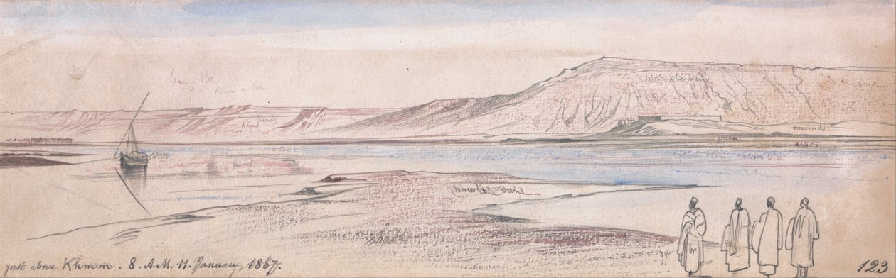 Tuż nad Ekhmim autorstwa Edward Lear
