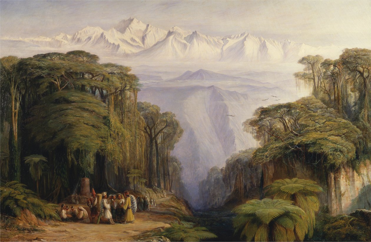 Kangchenjunga z Dardżylingu autorstwa Edward Lear