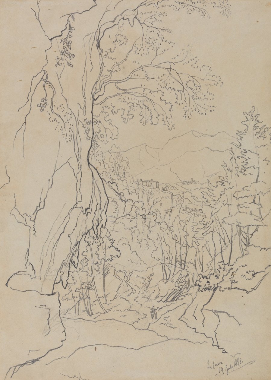 La Cava, 19 lipca 1838 r. autorstwa Edward Lear