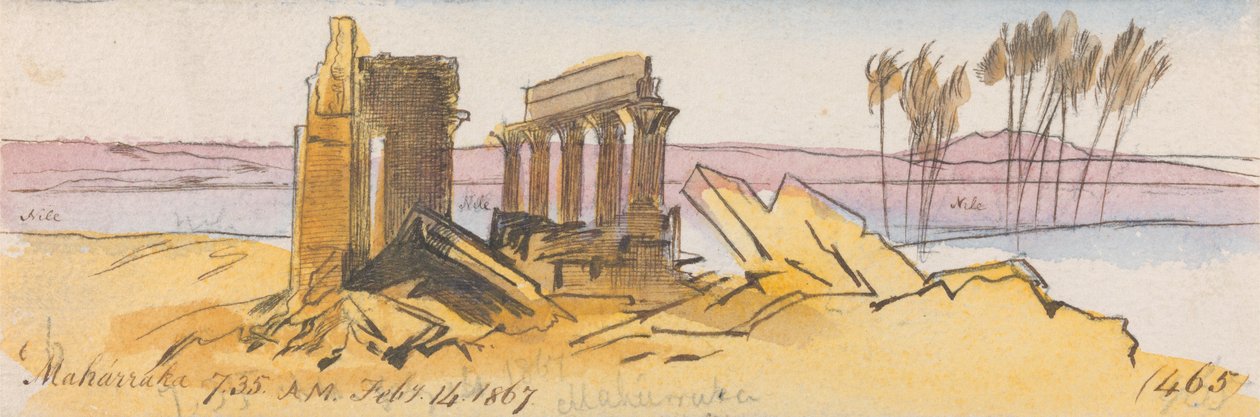 Maharraka, 7:35, 14 lutego 1867 (465) autorstwa Edward Lear