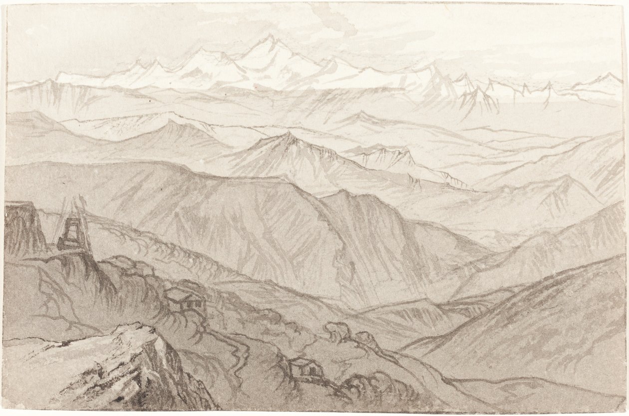 Targi wszystkiego na górze Kinchinjunga, 1874. autorstwa Edward Lear