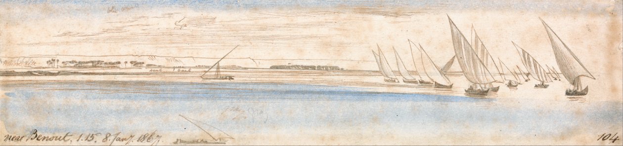 W pobliżu Benout autorstwa Edward Lear