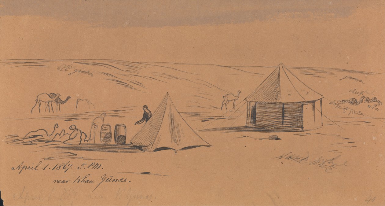 W pobliżu Khan Yunas autorstwa Edward Lear