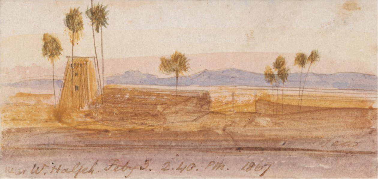 W pobliżu Wady Halfeh autorstwa Edward Lear