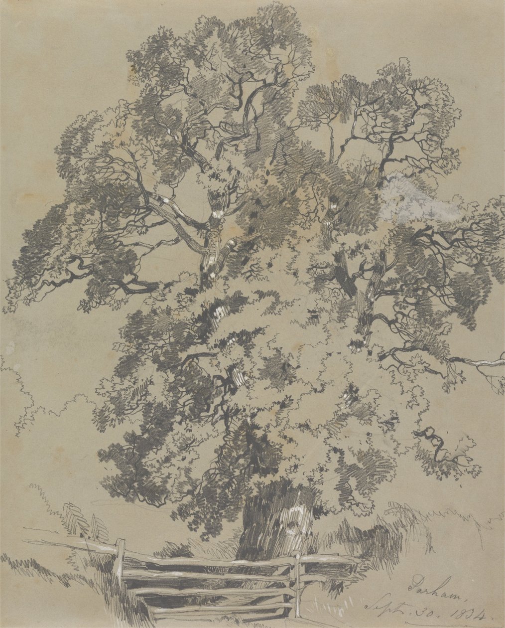 Parham, 30 września 1834 r. autorstwa Edward Lear