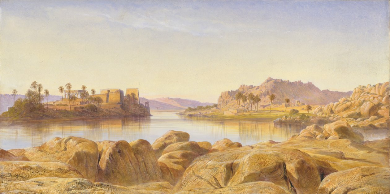 Philae, Egipt, 1863. autorstwa Edward Lear