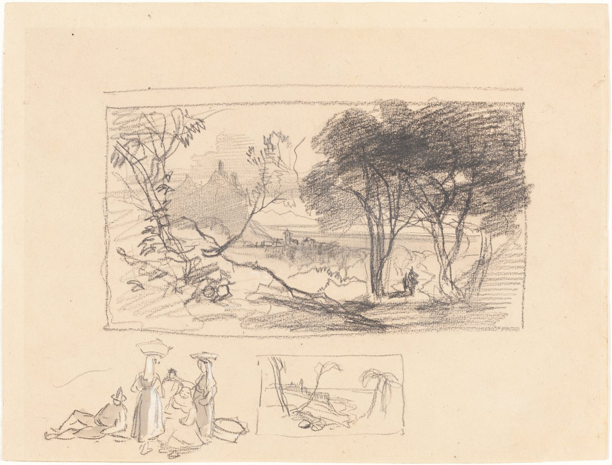 Szkice we Włoszech [recto] autorstwa Edward Lear