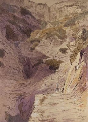 Skała, Korax, Itaka autorstwa Edward Lear