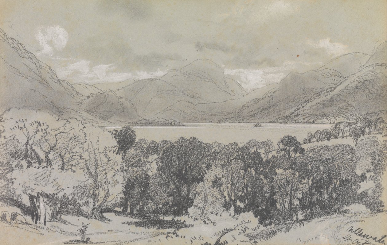 Ullswater, 14 października 1836 autorstwa Edward Lear